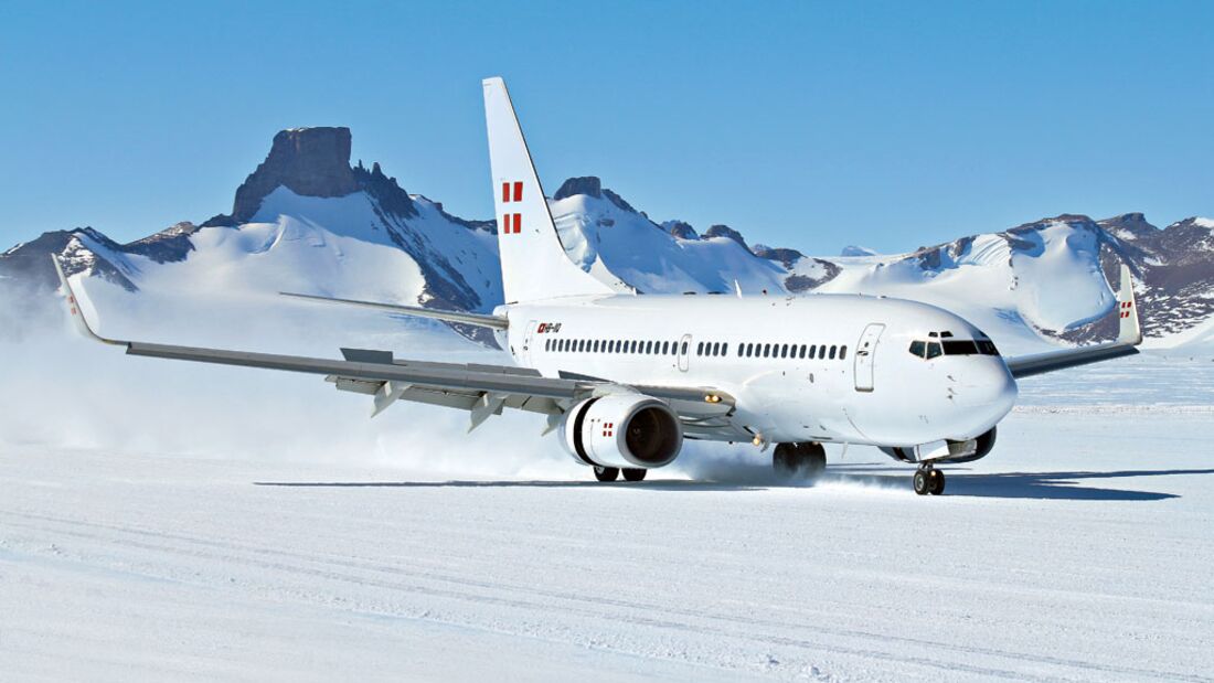 Boeing 737 in der Antarktis