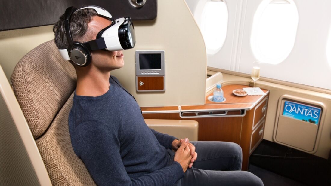 Qantas testet Virtual-Reality-Brillen an Bord der A380
