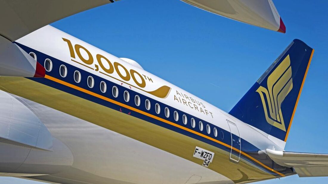 Airbus liefert das 10000. Flugzeug aus: A350-900 geht an Singapore Airlines