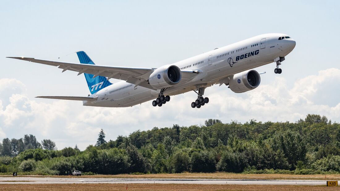 Hier fliegt eine künftige Boeing 777-9 der Lufthansa