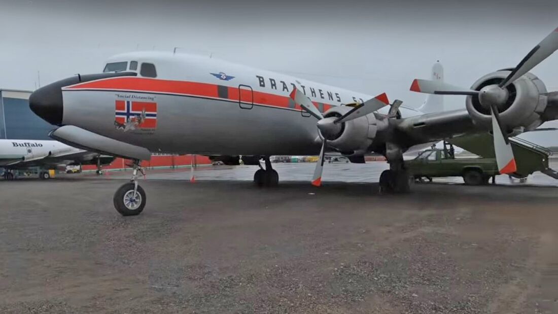 64 Jahre alte DC-6 auf Transatlantikflug