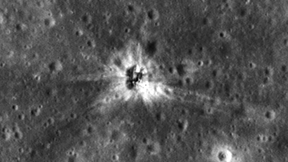 Apollo 16: Einschlag auf der Mondoberfläche