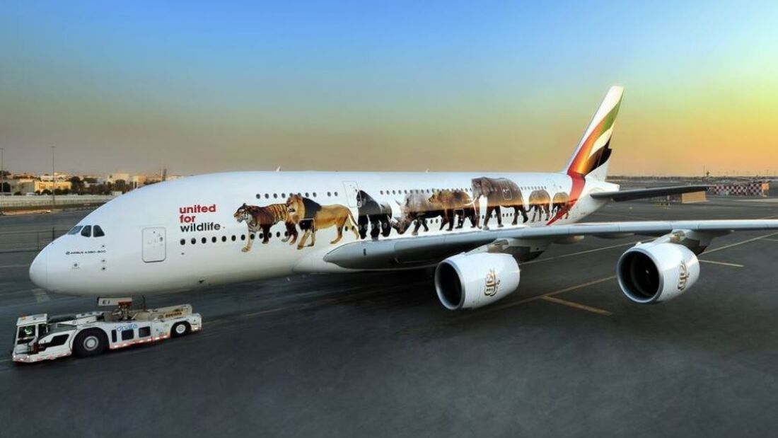 Emirates A380 werben für besseren Artenschutz