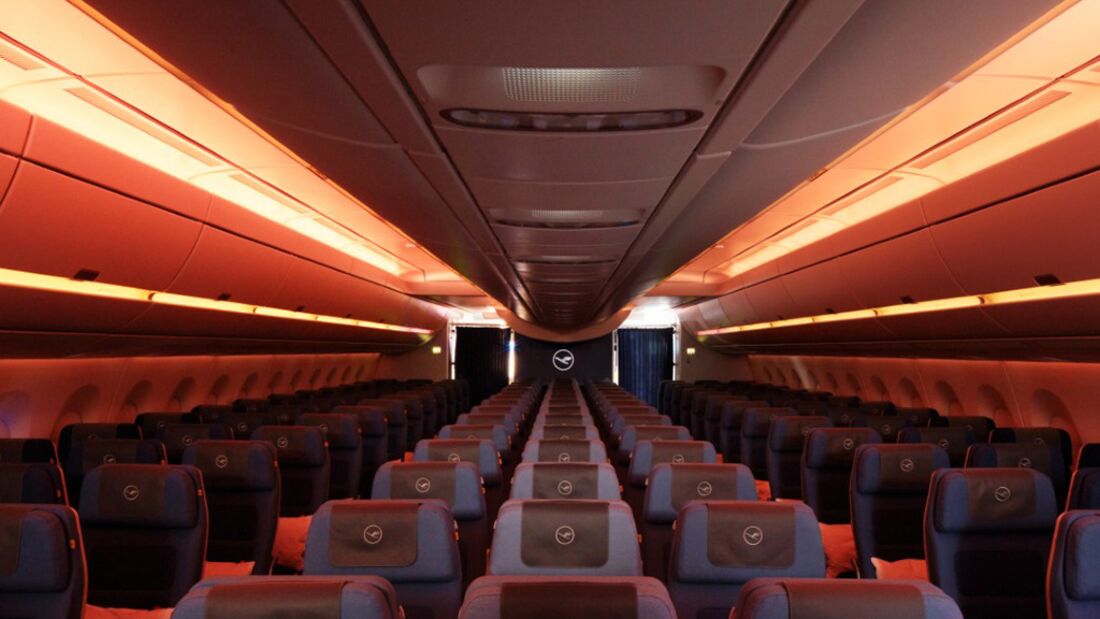 Ausgezeichnete Kabinenbeleuchtung der A350-900
