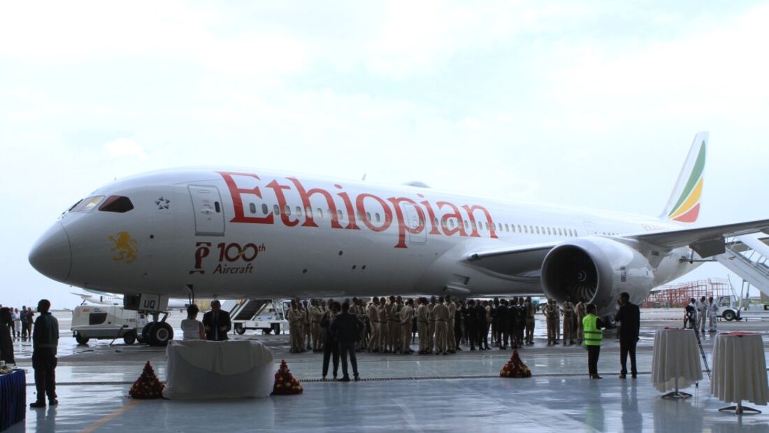 Ethiopian tauft ihr 100. Flugzeug "Frankfurt"