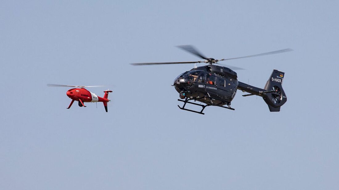 Camcopter-UAV wird aus H145 kontrolliert