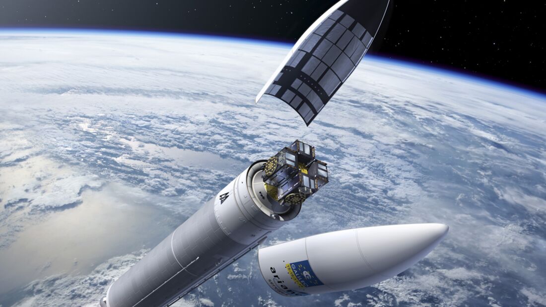 Ariane 5 ES bringt vier Galileo-Satelliten ins All