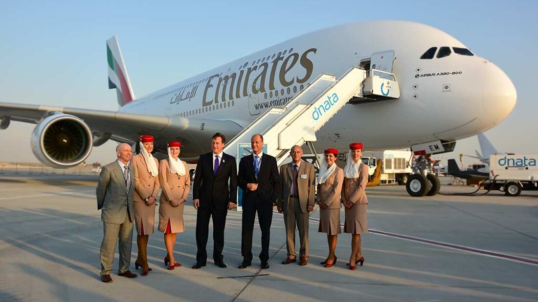 Zehn Jahre A380 bei Emirates