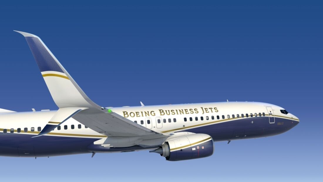 Boeing rüstet BBJ serienmäßig mit Split-Scimitar-Winglets aus