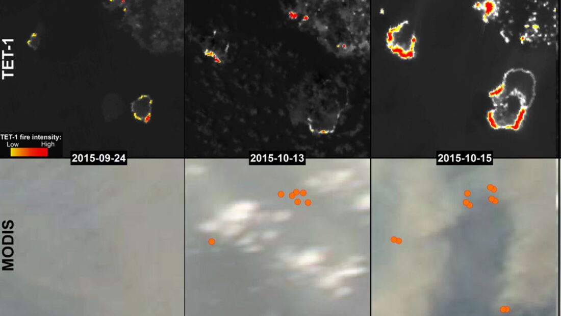 TET-1 liefert genaue Bilder zu den Bränden in Indonesien