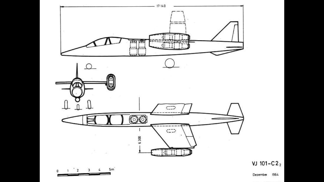 Kampfflugzeug EWR VJ 101 FLUG REVUE