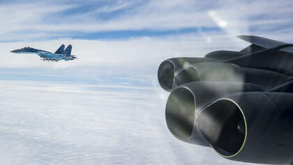 B-52 der USAF nähern sich der Halbinsel Krim