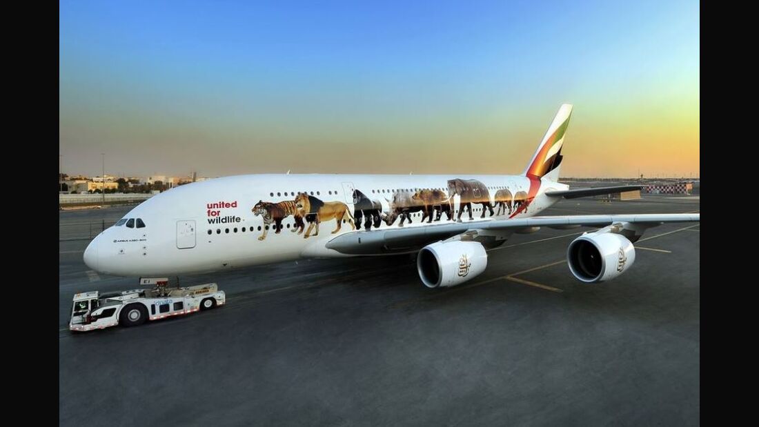 Emirates A380 werben für besseren Artenschutz