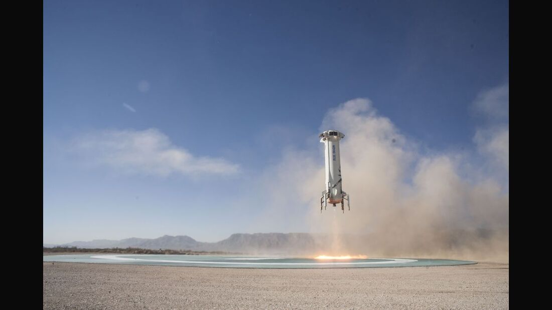 Blue Origin testet überarbeitete Suborbital-Rakete