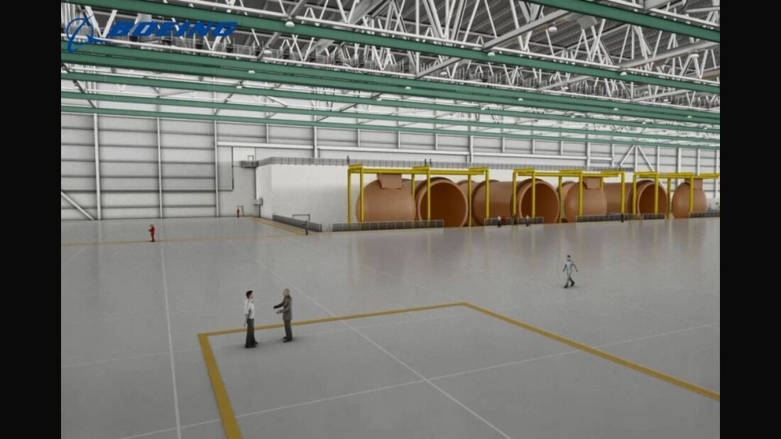 Boeing weiht Flügelmontagehalle in Everett ein