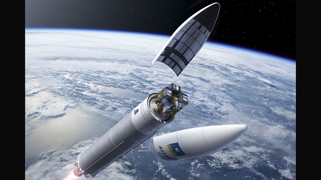 Ariane 5 ES bringt vier Galileo-Satelliten ins All