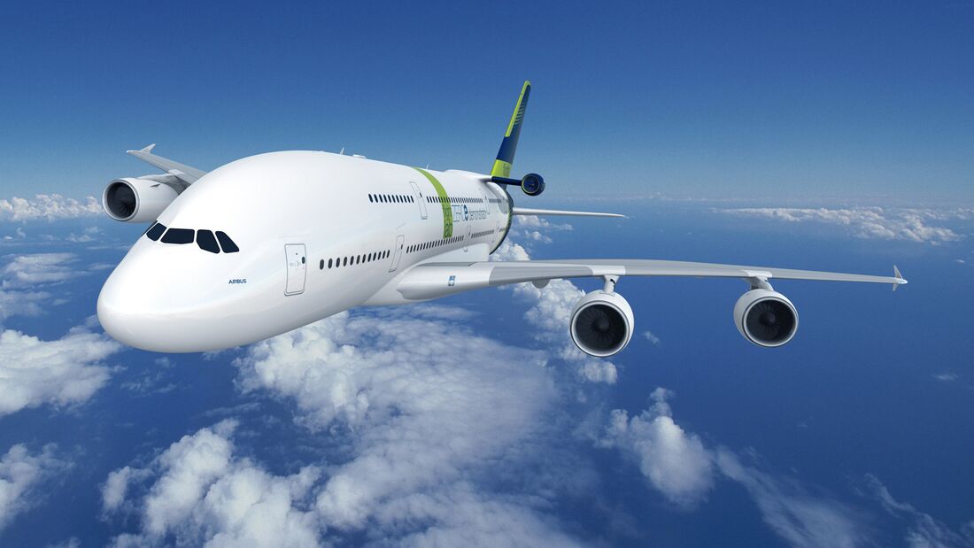 Die erste A380 wird zum Wasserstoff-Testflugzeug