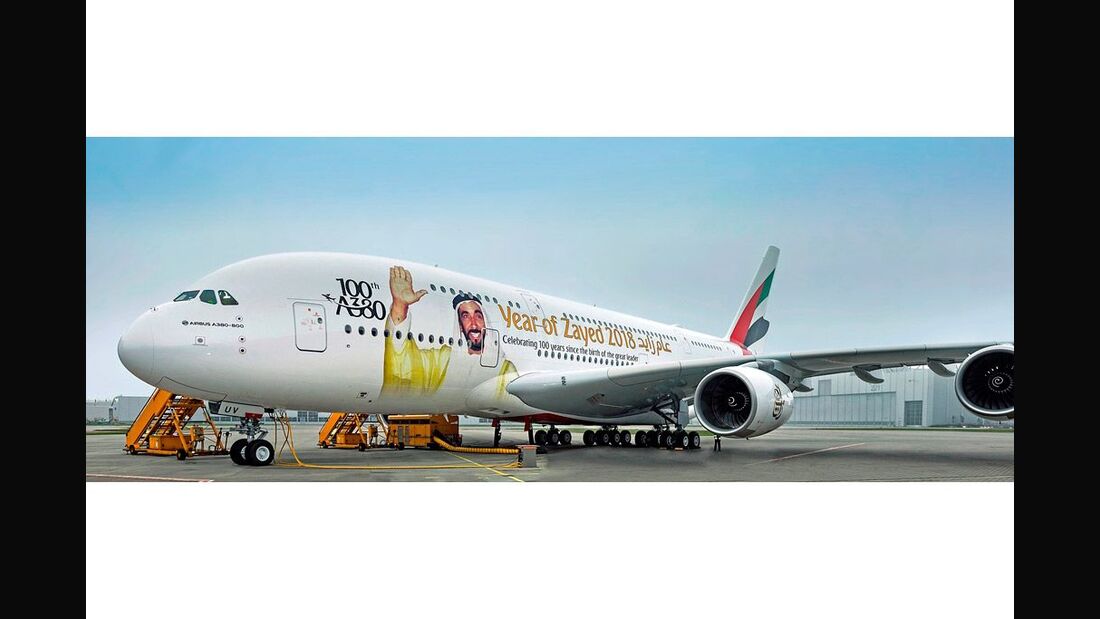Emirates 100. Airbus A380