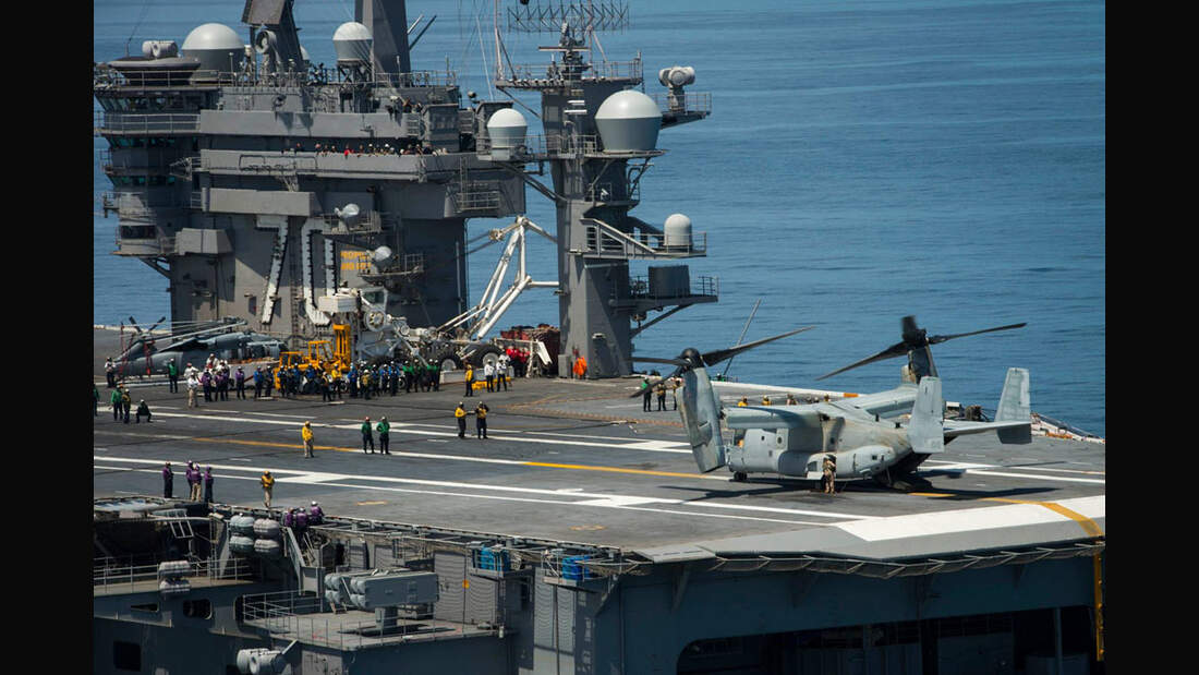 MV-22 fliegt von der „Vinson“