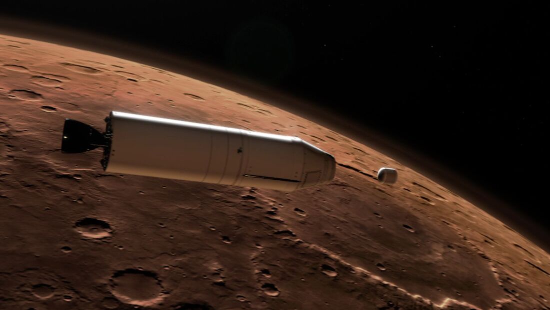 Eine Rakete für den Rückflug vom Mars