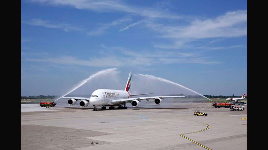 Emirates hat A380-Verkehr ab Düsseldorf aufgenommen