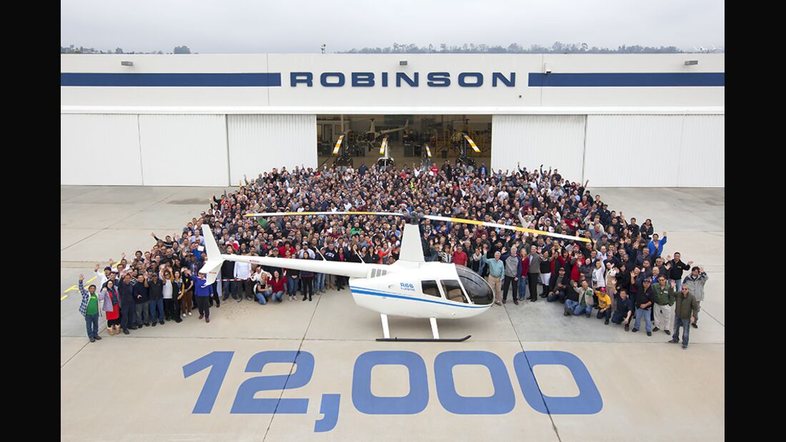 Robinson baut 12000. Hubschrauber