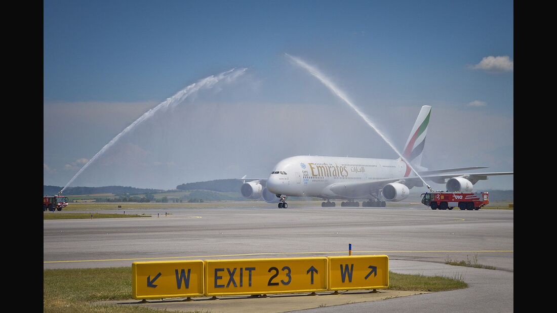 Wien begrüßt ersten Airbus A380