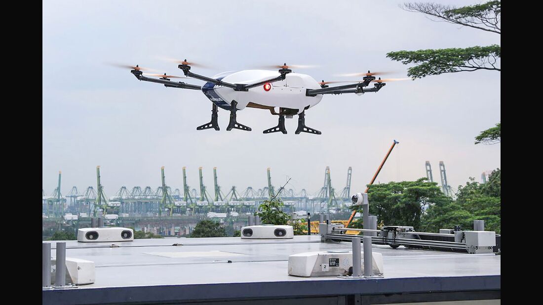 Skyways-Demonstrationsflug in Singapur