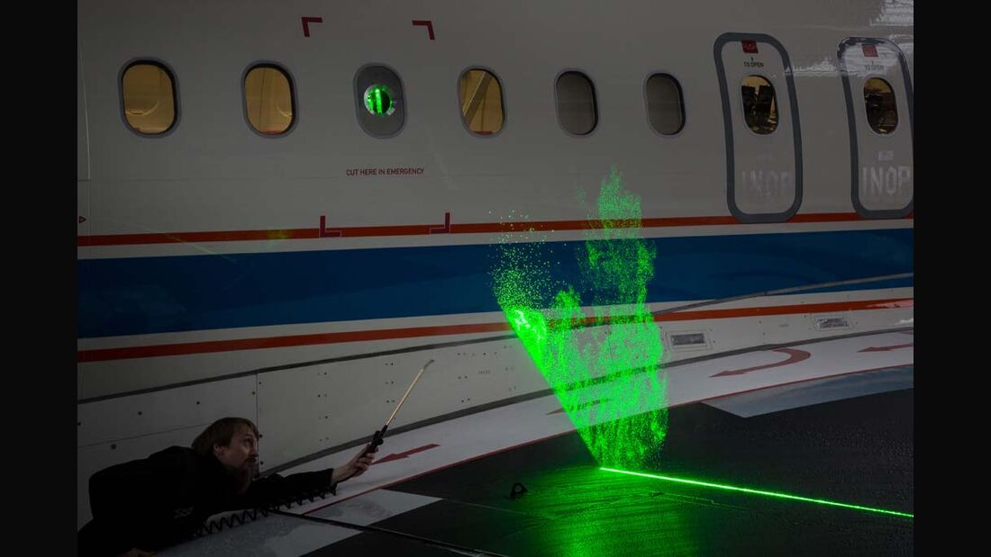 DLR misst Strömung im Flug per Laser