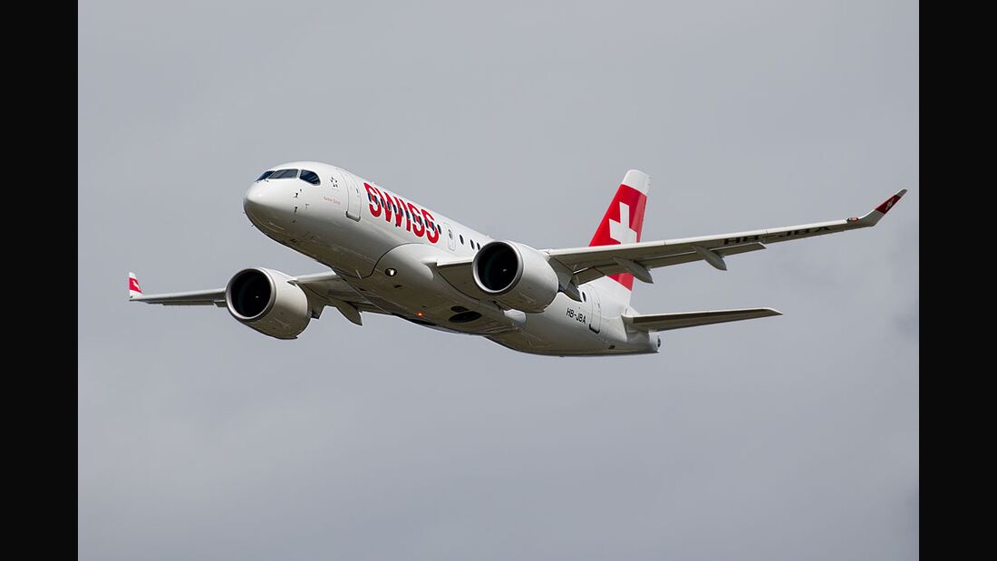 Erster CS100-Linienflug bei Swiss