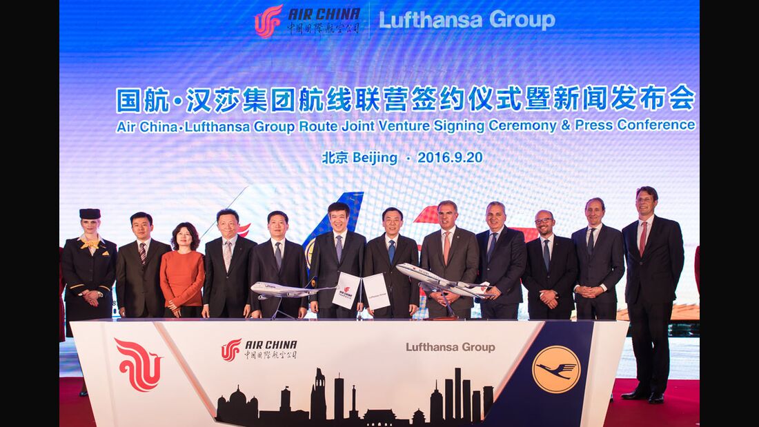 Lufthansa und Air China unterzeichnen Joint Venture