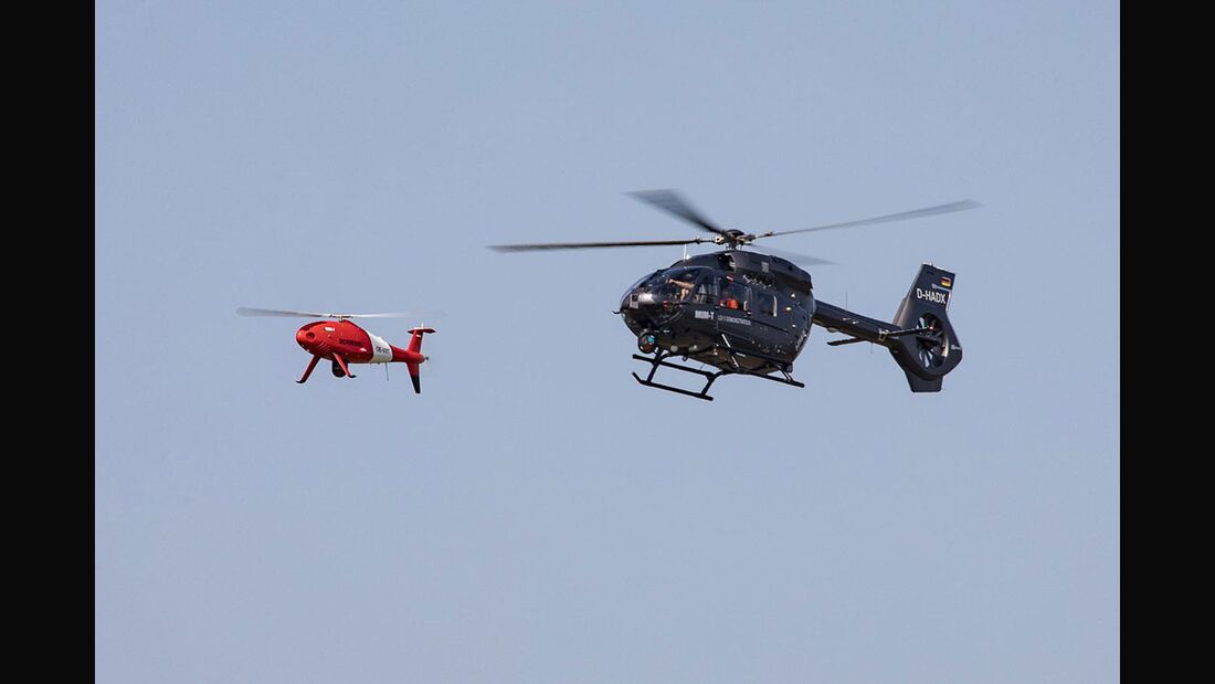 Camcopter-UAV wird aus H145 kontrolliert