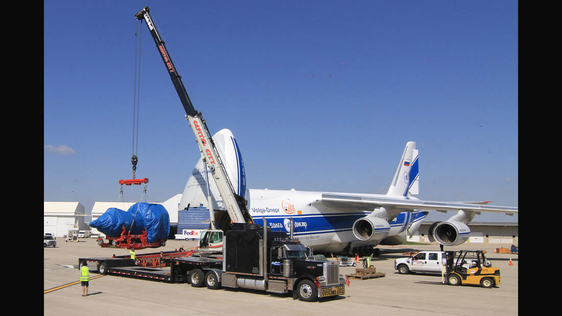 GE9X fliegt Antonow An-124