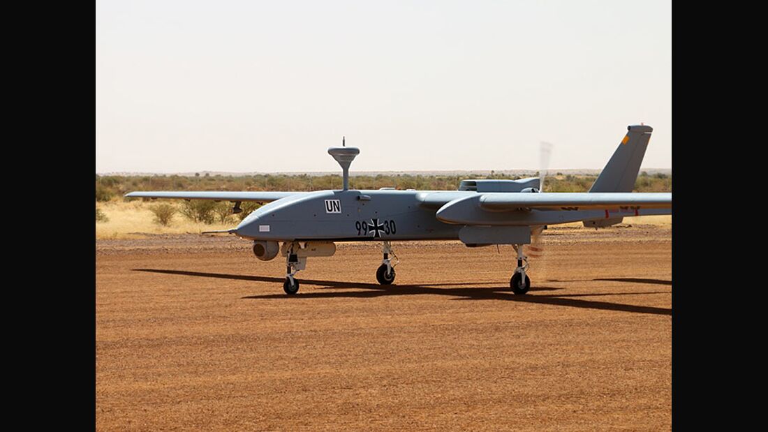 Erster Testflug mit Heron 1 in Mali