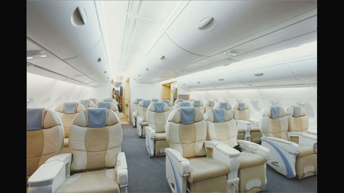 Die Kabine des Airbus A380 - Größer, bequemer, ruhiger