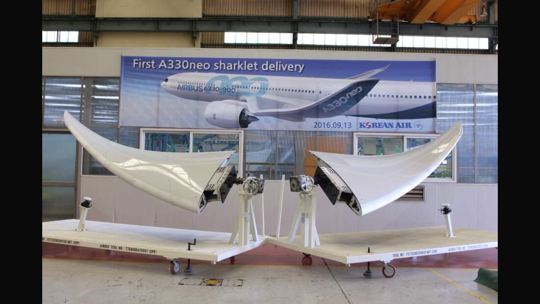 Korean Air liefert erste Sharklets für die A330neo