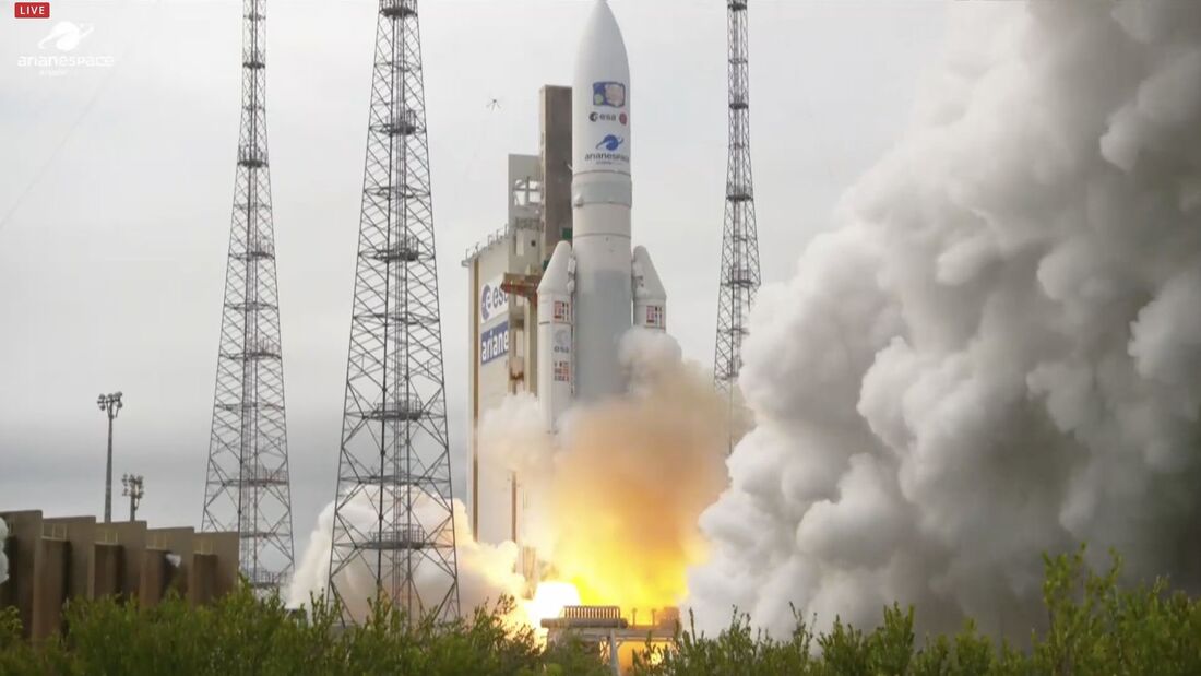 Vorletzte Ariane 5 bringt JUICE ins All