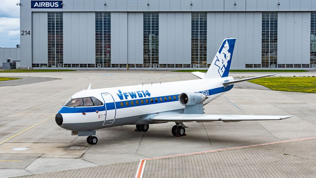 VFW 614 erstrahlt bei Airbus in neuem Glanz