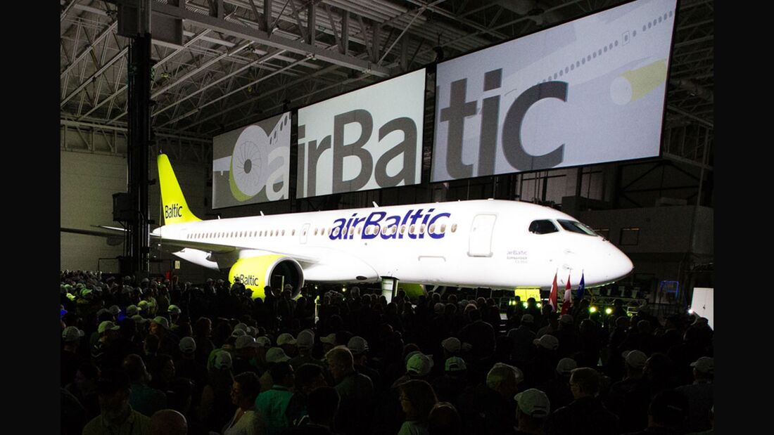 Bombardier übergibt erste CS300 an airBaltic