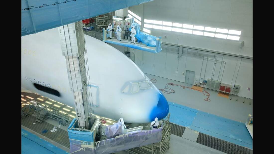 Airbus lackiert Schildkröte auf ANA-A380