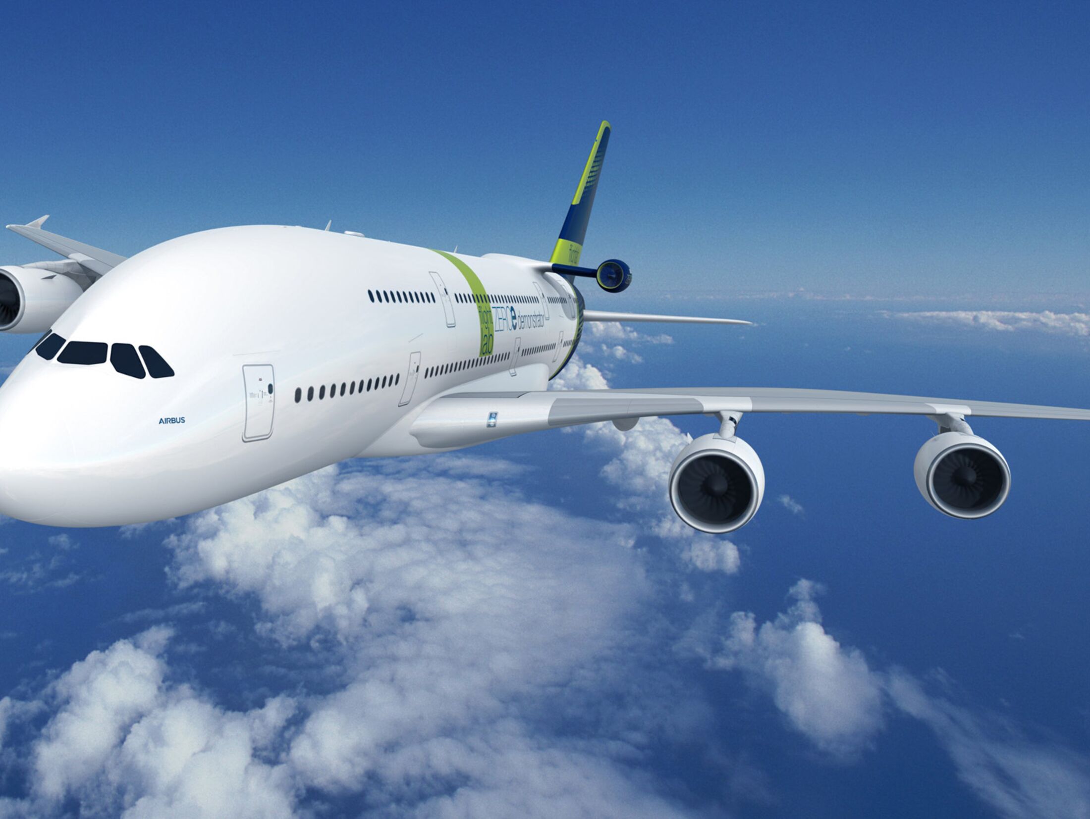 Die erste A380 wird zum Wasserstoff-Testflugzeug